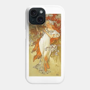 Spring 1896 by Alphonse Mucha (His First Seasons Series) Phone Case