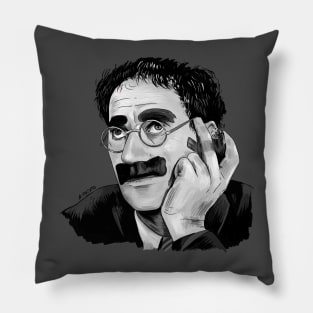 Groucho Marx Illustration by Burro Pillow