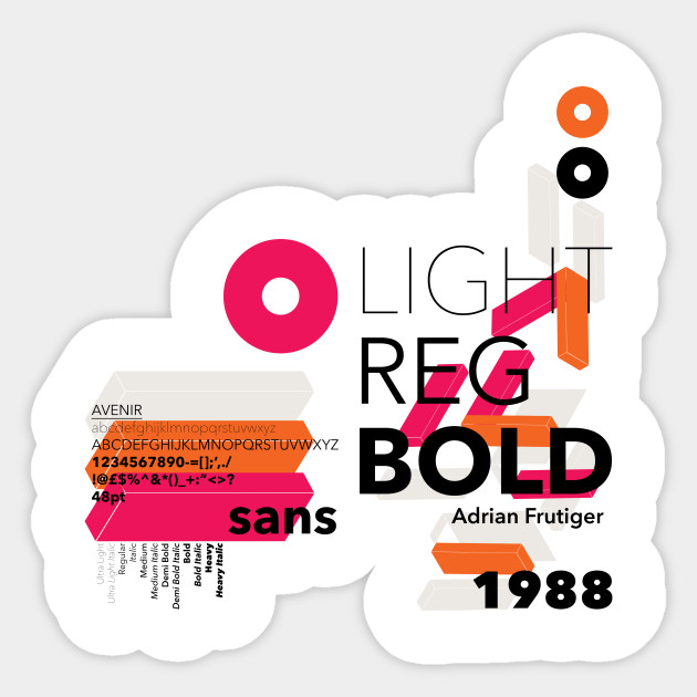 Avenir Typography Text Abstract Geometric Avenir Font Design