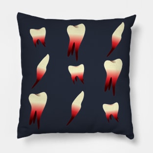 torn teeth Pillow