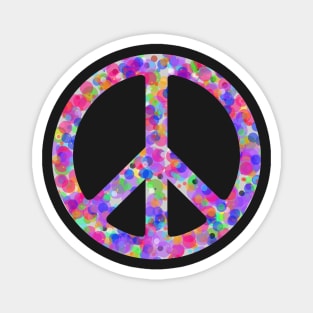 World Peace Sign Vibrant Art Graffiti Activist Magnet