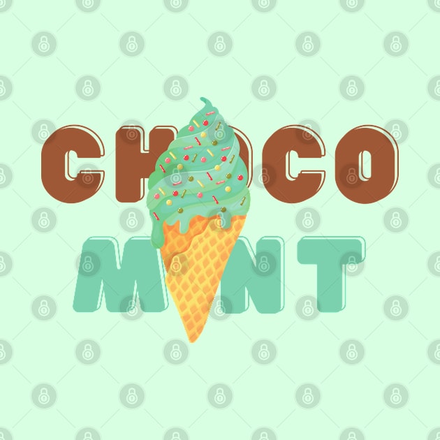 I love ice cream a waffle lot | Choco Mint Ice Cream Flavor | Ice Cream Lovers | Sundae Lovers | Sweet Summer Treat | Sweet Tooth by mschubbybunny