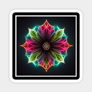 neon mandala Magnet