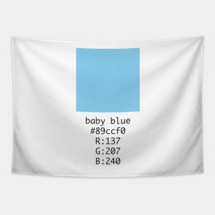 Baby Blue Hex and RGB Code Tapestry