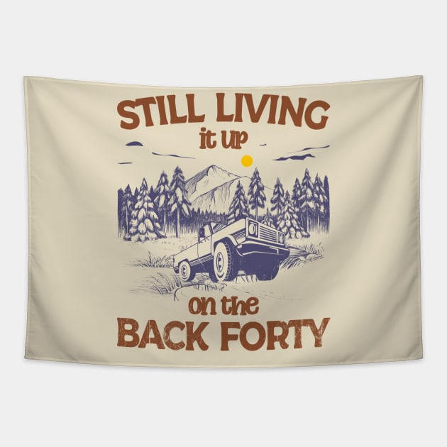 Still Living it up on the Back Forty Tapestry by Blended Designs