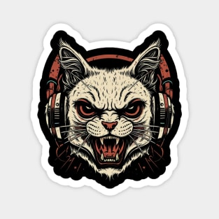 Death Metal Cat Magnet