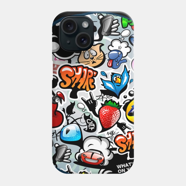 GRAFFITI FUN 3 Phone Case by MARK ASHKENAZI