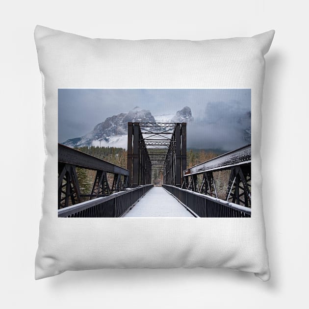 Canmore Old Bridge Pillow by bkbuckley