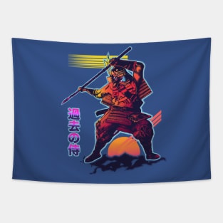 Retro Future Samurai Tapestry