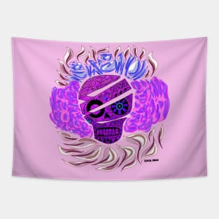 kitsch candy skull ecopop Tapestry