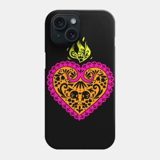 Colorful Mexican Talavera Sacred Heart Phone Case