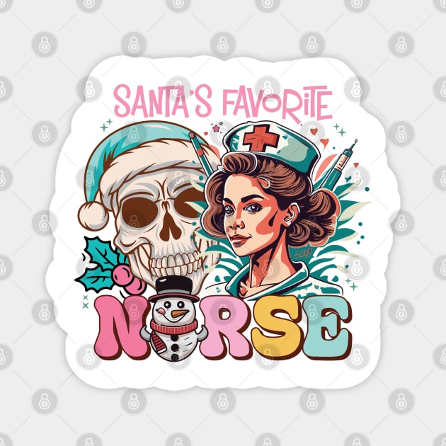 Santa's Favorite Nurse Magnet by MZeeDesigns