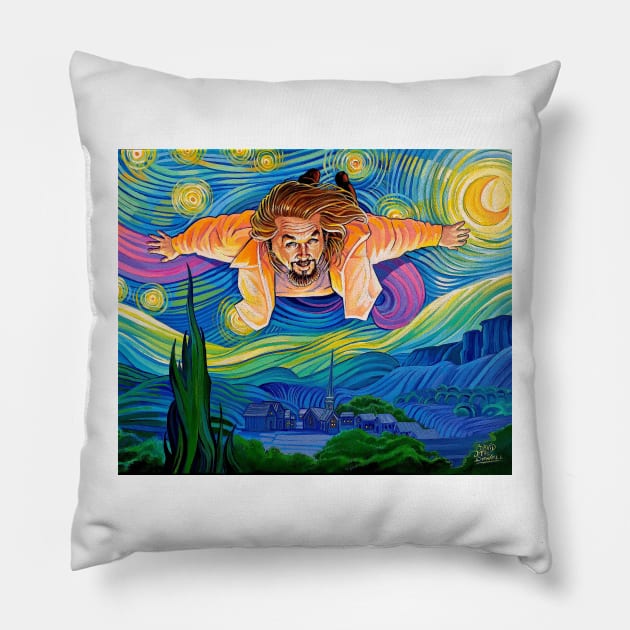 Lebowski VanGogh Pillow by Dave MacDowell Designs