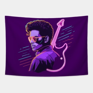 Neon Nights at Paisley Park Tapestry