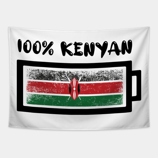 100 Percent Kenyan Flag Tapestry by ThyShirtProject - Affiliate