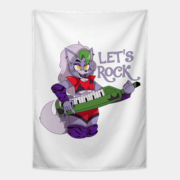 Security Breach Roxanne Wolf 2 Tapestry by TheDClub70