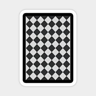 Angled Checkerboard Quilt Pattern no. 1 Magnet