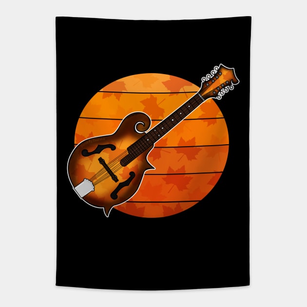 Fall Mandolin Mandolin Autumn Thanksgiving Tapestry by doodlerob