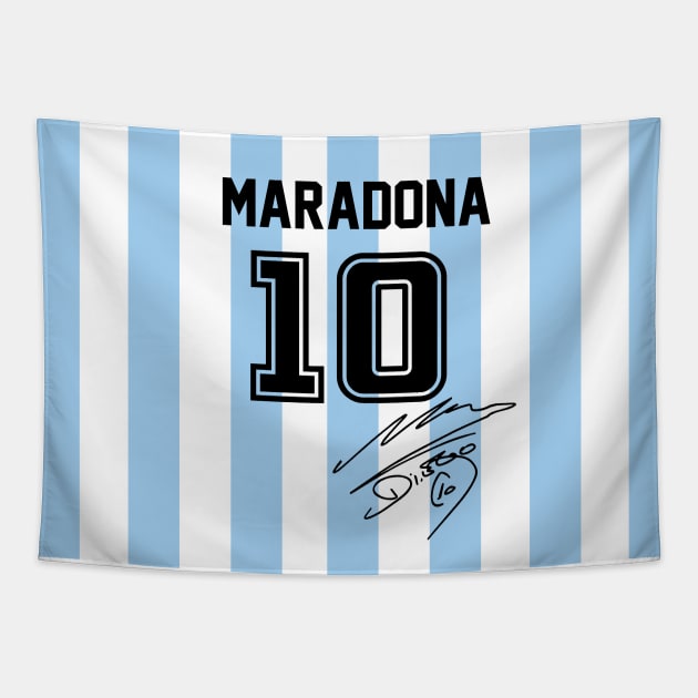 Maradona Jersey Tapestry by Happy Lime