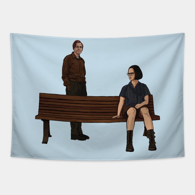 Ghost World - Enid and Seymour Tapestry by chrisayerscreative