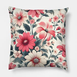 Pink Flowers Pillow