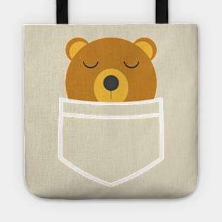 Napping Blanche Pocket Teddy Tote