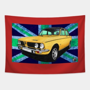 Geo3Doodles Triumph Dolomite Sprint Doodle. Tapestry