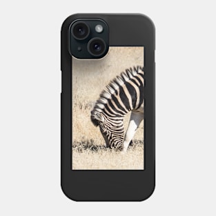 Zebra eating. Phone Case