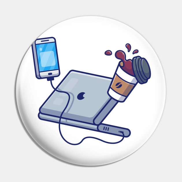 Laptop, headphone and coffee Pin by Catalyst Labs