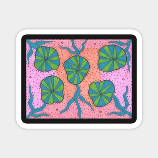 Ocean Floor Greenery Abstract Magnet