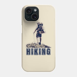 Hiking backpack retro travel gear Phone Case