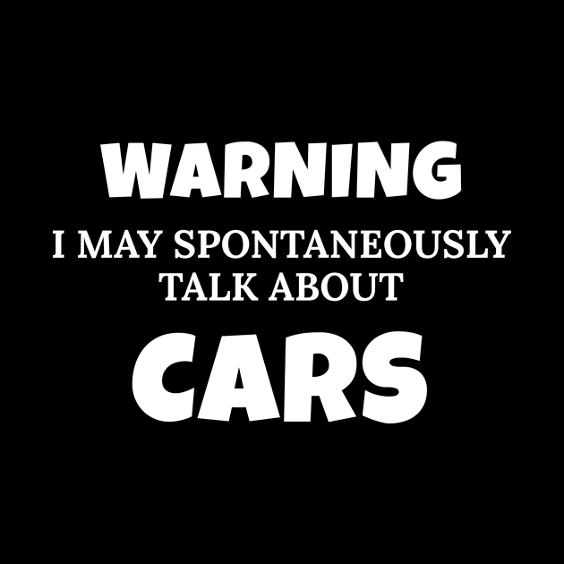 Car Enthusiast Gift Warning May Talk About Cars Gift by Tracy