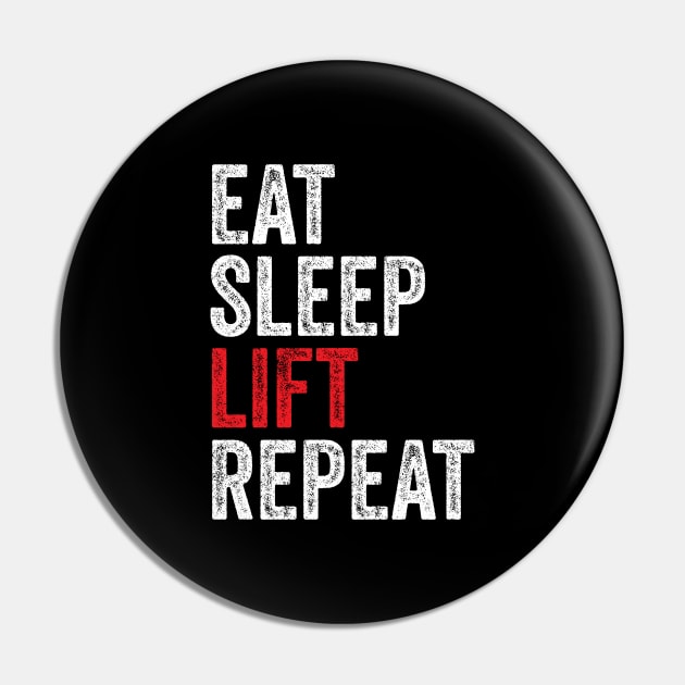 Eat Sleep Lift Repeat - Gym Lifting humor Pin by Cult WolfSpirit 