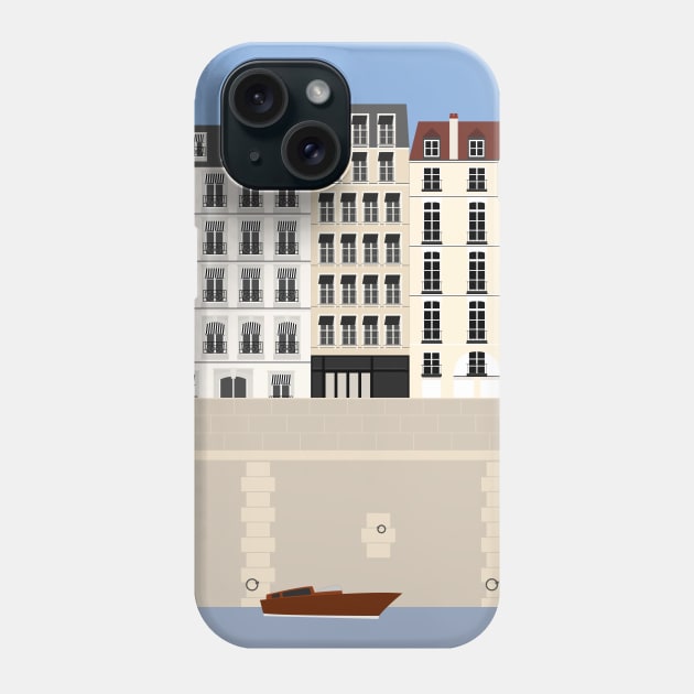 Paris on the Seine River, France Phone Case by lymancreativeco