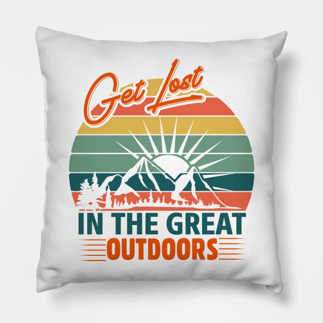 get lost outdoors Pillow by love shop store