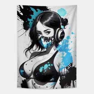 Ink Style Hot Lady Tapestry