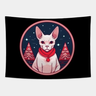 Sphynx Cat Xmas, Love Cats Tapestry