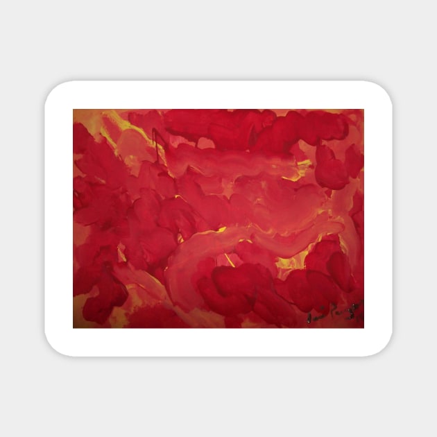 Roses Abstract Magnet by ParringtonArt