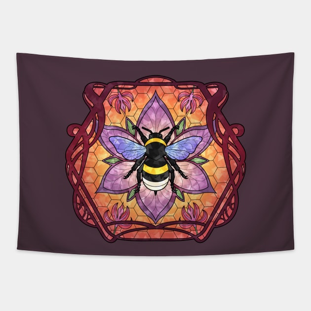 Bumble Glass Tapestry by VixPeculiar