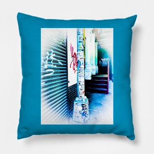 New York SoHo Street Graffiti Stickers Pillow