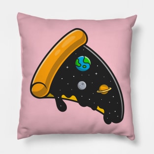 Pizza Space Topping Cartoon Pillow