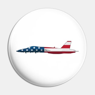 American Flag FA-18 Super Hornet Military Jet Pin