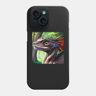 Purple and Gold Scaled Jungle Dragon Phone Case