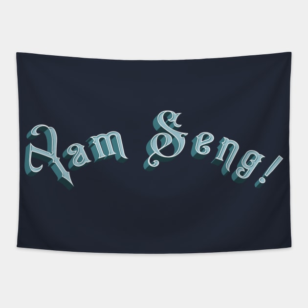 Yam Seng! Teal Tapestry by StarkCade