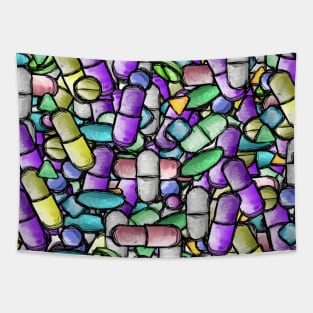 Pharmacy Pills Pattern Tapestry