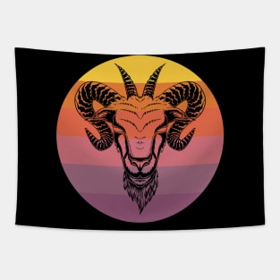 Vintage Goat Head Tapestry