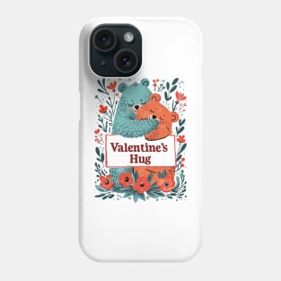 Valentine's Hug: Green Orange Classic Bear Love Phone Case