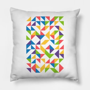 Creative Geometric Colourful Triangle Pattern #16 Pillow