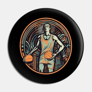 Vintage Basketball Player Pin