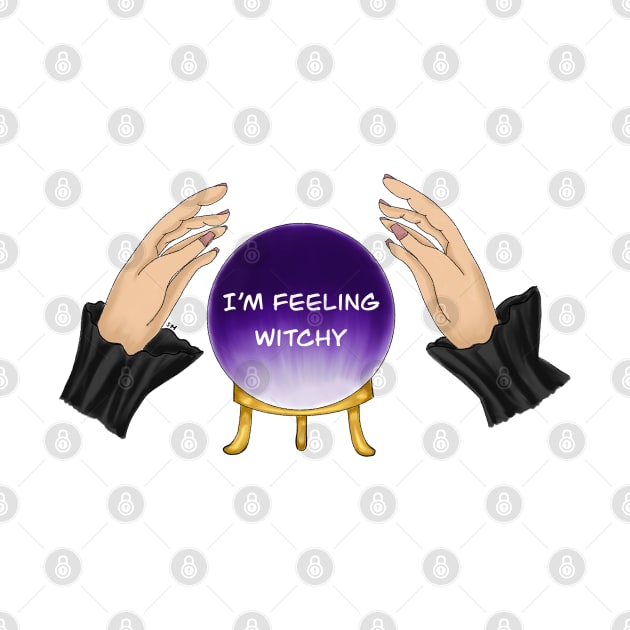 Feeling Witchy - Purple Magic Globe with Witch Hands by Susy Maldonado illustrations